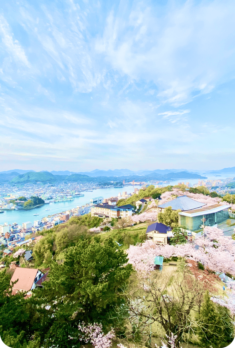 背景写真:尾道を上から見下ろした風景